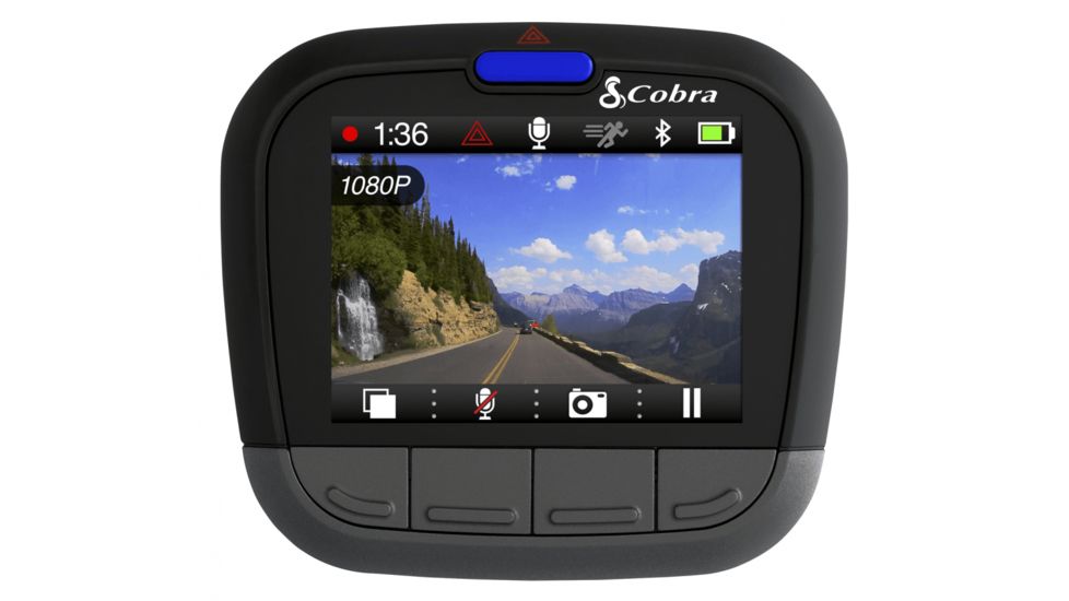 Cobra Dash Camera W/Bluetooth,Black/Gray, CDR855BT