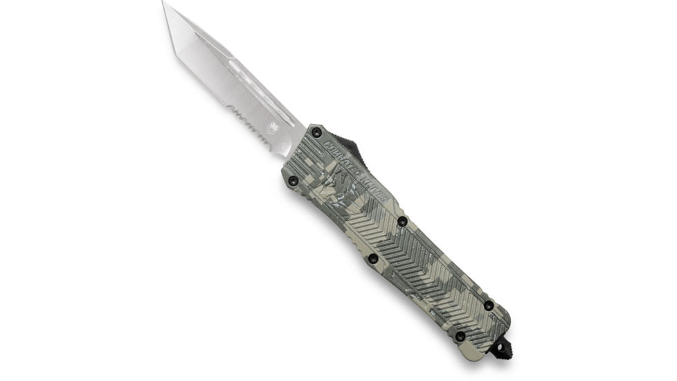 Cobra Tec Knives CTK-1 OTF Large Knife, 3.75, D2 Steel, Partially Serrated T, Digital Army Camo Handle, LADCCTK1LTS