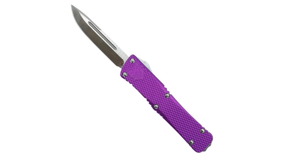 Cobra Tec Knives MKPURMDNS Mini Mamba Knurled D2 2.25 D2 Steel Drop Point Alumi
