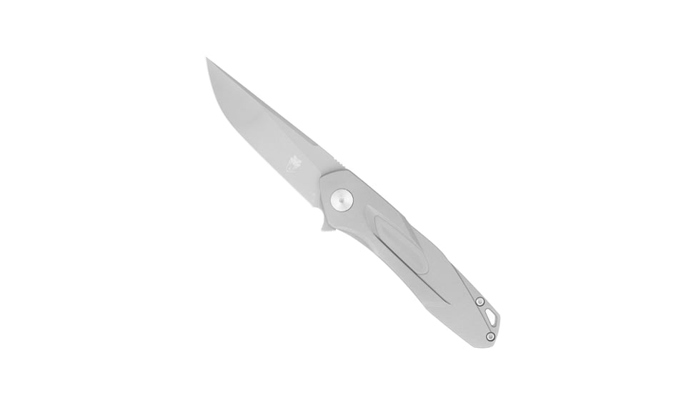 CobraTec Knives Ace Folder Knife, 3.25in, Bohler M390, Drop Point Blade, Silver, CTTACEM390