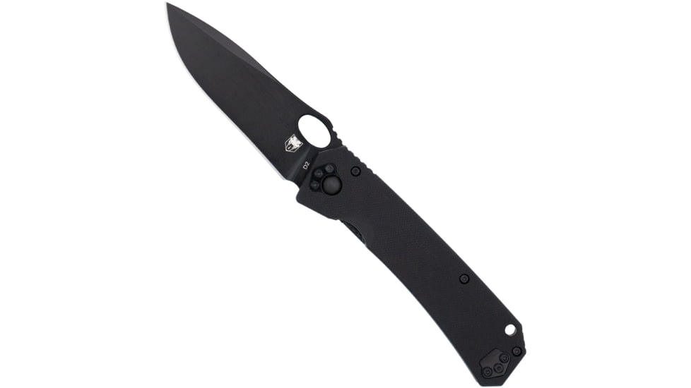 CobraTec Knives Raven Folding Knife, 3.25 in Blade, D2, Black, CTRVN