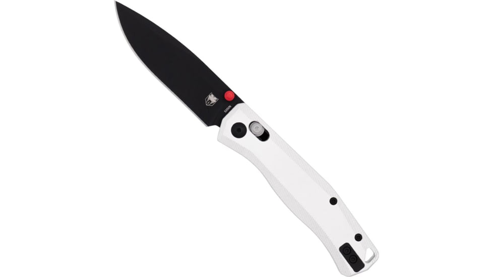 CobraTec Knives Regent Folding Knife, 3.25 in Blade, Carbon Steel, White, CTRGTSIL