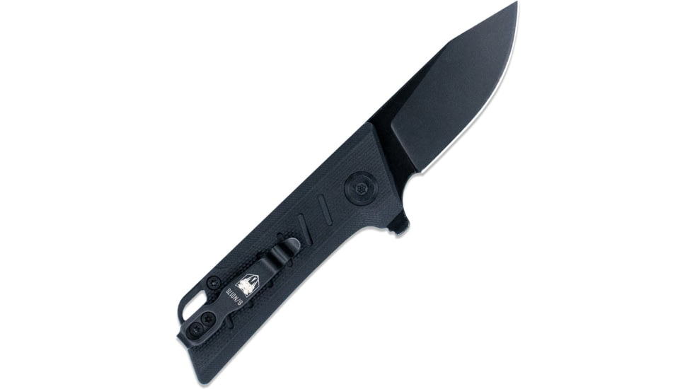 Cobratec Knives Small Riptide Folding Knife, 2in, D2 Steel Blade, Drop Point Blade, Black Finish, Black Handle, SCTRTDD2BLK