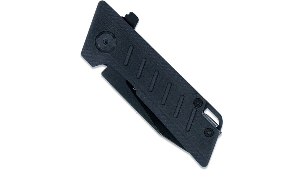 Cobratec Knives Small Riptide Folding Knife, 2in, D2 Steel Blade, Drop Point Blade, Black Finish, Black Handle, SCTRTDD2BLK