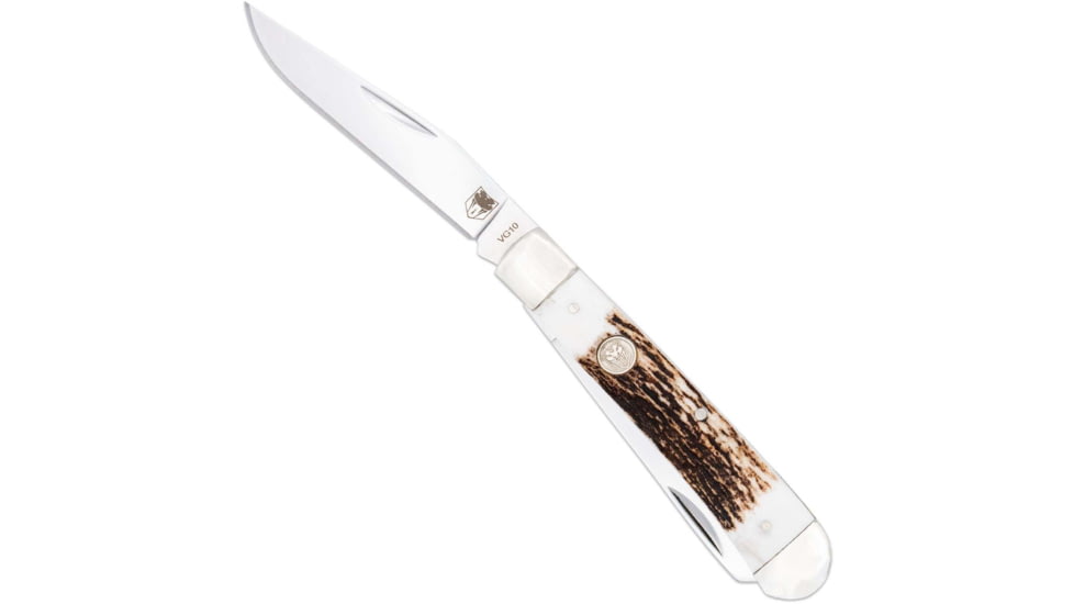 Cobratec Knives Cobratec Trapper Two Blade G-10 Stag/ss Slip Joint