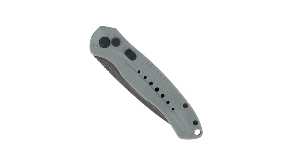 CobraTec Knives Diablo Folding Knife, 3.5 in Blade, D2 Steel, Drop Point Blade, G-10, Grey Handle, GRYDIABLOAUTO