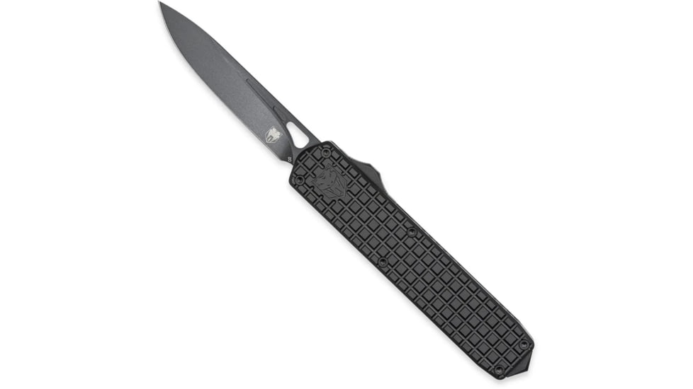 CobraTec Knives Mamba Fixed Blade Knives, 4.75in, D2 Steel, Black Textured Aluminum Handle, 164137