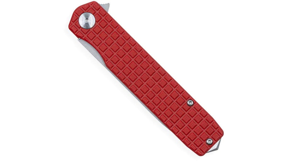 CobraTec Knives Medium Cayden Folding Knives, 3.25in, D2, Stonewashed Serrated Drop Point, Red G10 Handle, MCTCAYDENRDDS