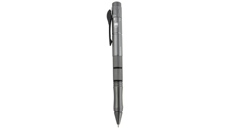 USED CobraTec Knives OTF 1.75in Pen Knife, 1.75in, Stainless Steel, Plain Drop Point Blade, Gray Aluminum Handle, GYOTFPDNS, EDEMO1