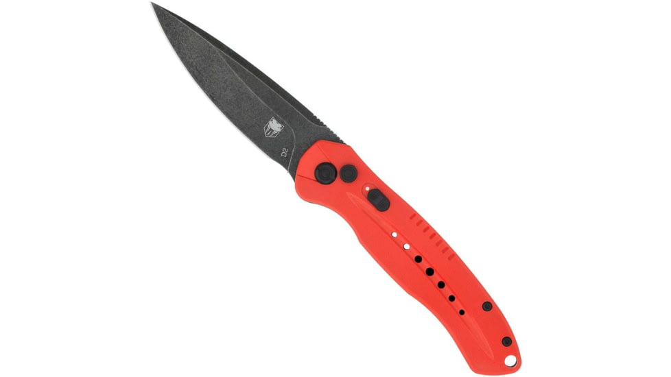 CobraTec Knives REDDIABLOAUTO Diablo 3.50 Folding Black Stonewashed D2 Steel B