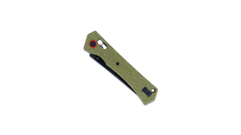 CobraTec Knives Legacy Bar Lock Folding Knife, 3.5 in, Black Titanium D2 Steel, Drop Point Blade, OD Green G10 Handle, CTLEGODG