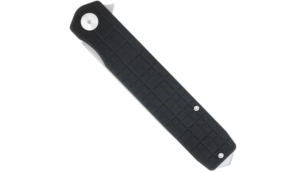 CobraTec Knives Medium Cayden Assisted Opening Folding Knife, 3.25 in, D2 Steel, Drop Point Serrated Blade, G-10, Black Handle, MCTCAYDENBLKDS