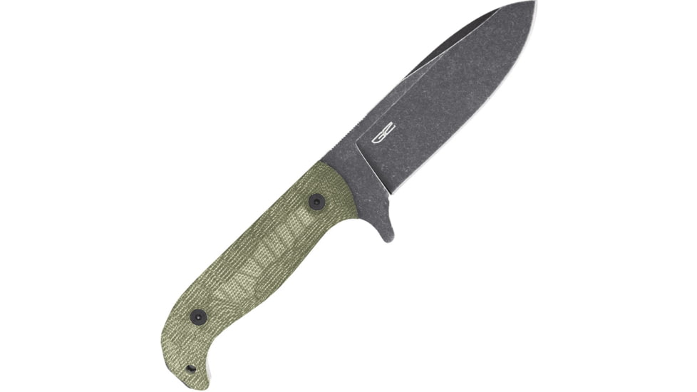 CobraTec Knives PSK Fixed Blade Knife, 4.5 in, 14C28N Black Stonewasheded Blade, Spear Point Blade, Micarta, OD Green Dark Stonewashed Handle, CTPSKODGMCADSW, 1410079