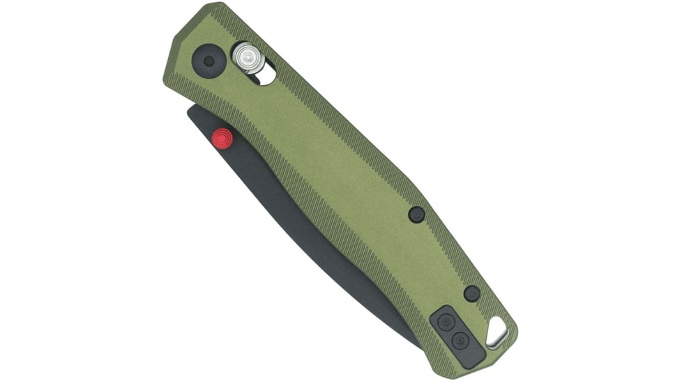 CobraTec Knives Regent Automatic Folding Knife, 3.25 in, D2 Steel, Drop Point Blade, Aluminum, OD Green Handle, CTRGTODG