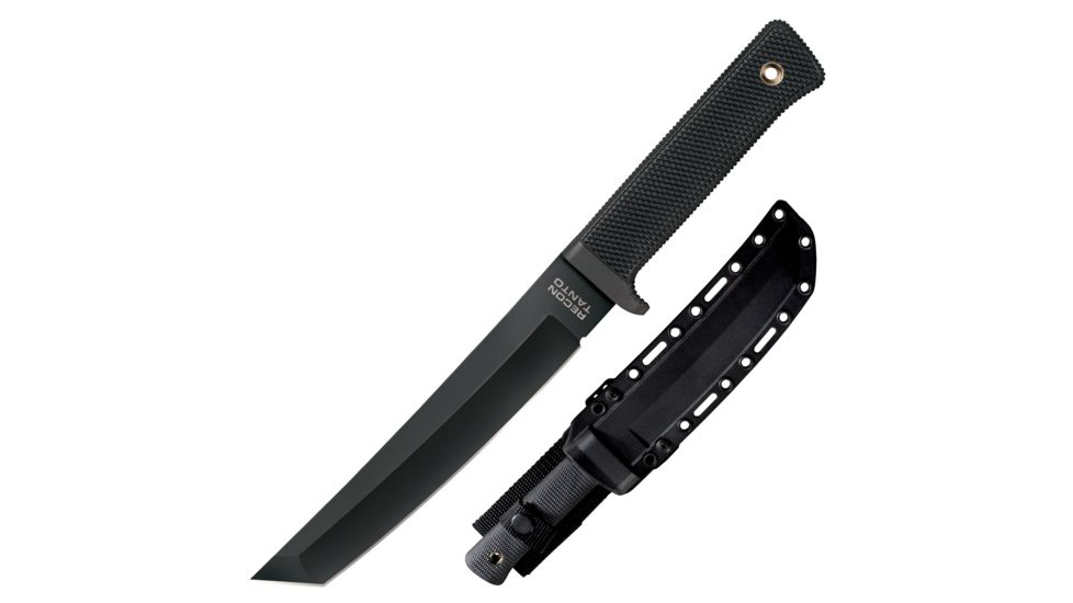 Cold Steel 3V Recon Tanto 11.75in Fixed Blade Knife, Black, 11.75in, CS-13QRTK