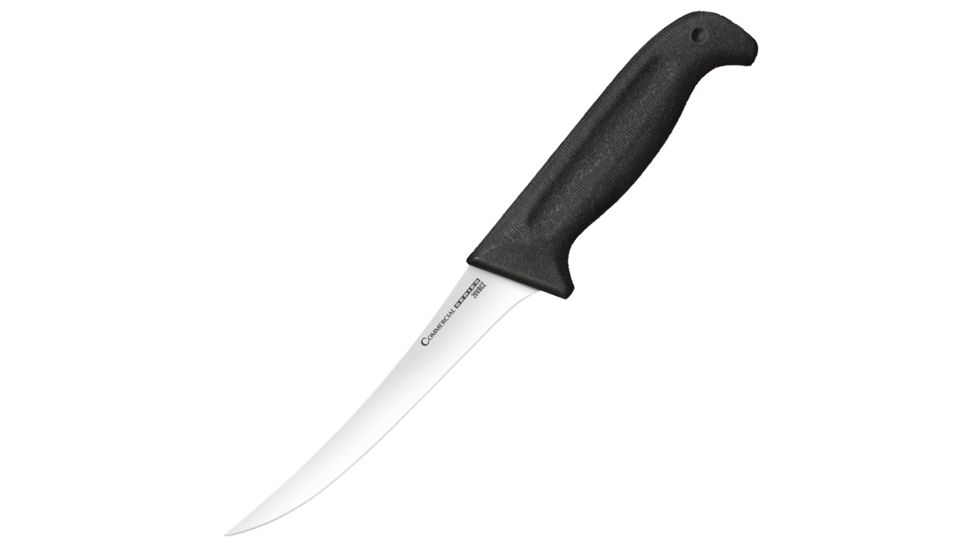 Cold Steel Commercial Series Stiff Curved Boning Knife, Black/Silver, 11 1/4in, CS-20VBCZ