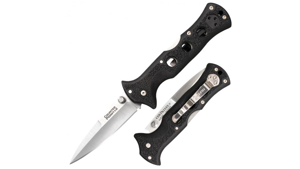 Cold Steel Counter Point 2, 3in Blade Size, Griv-Ex Handle Folding Knife, CS-10AC