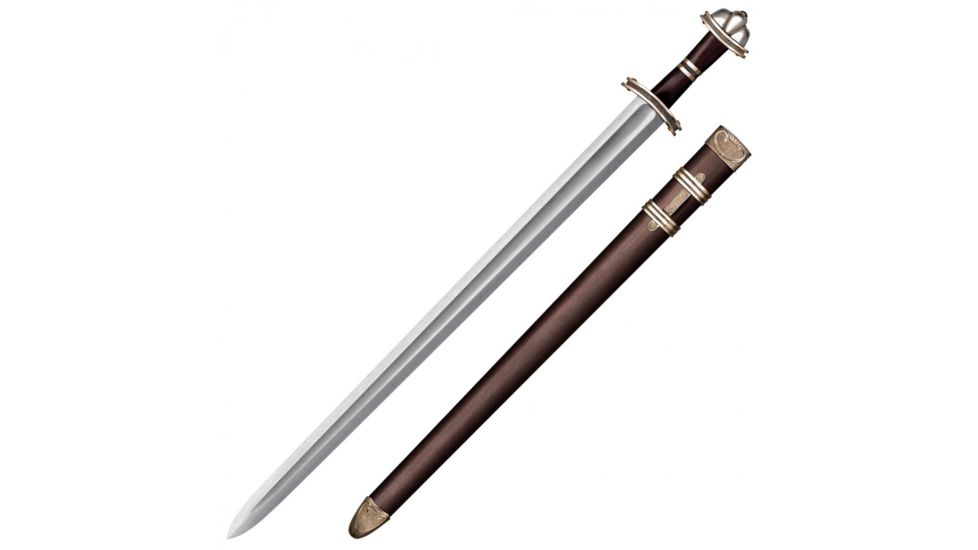 Cold Steel Damascus Viking Sword, 30in Blade Length, Damascus Steel, CS-88HVB