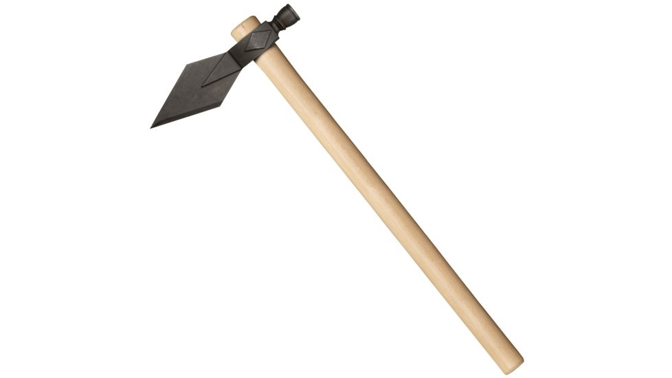 Cold Steel Diamond Spontoon Hawk, Drop Forged 1055 Carbon Blade, Wood, American Hickoy Handle, 22in, CS-90AWD