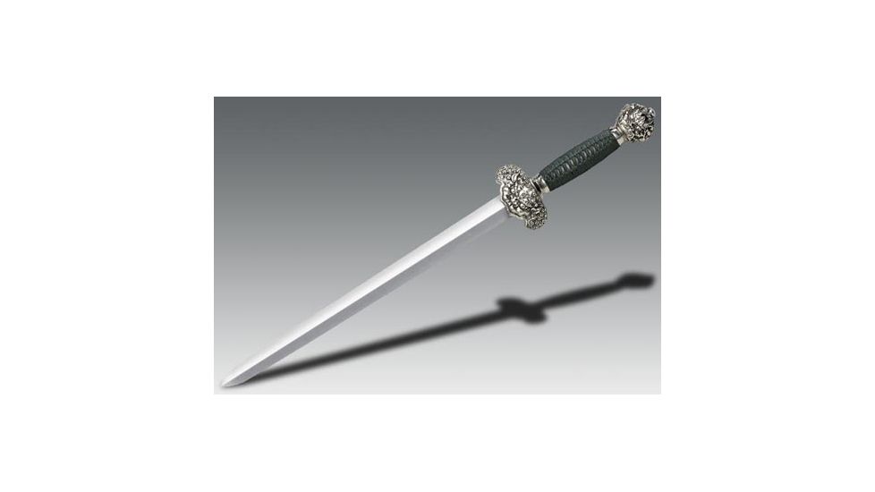 Cold Steel Jade Lion Dagger, Cord Wrapped Handle, Plain Edge, CS-88RLD