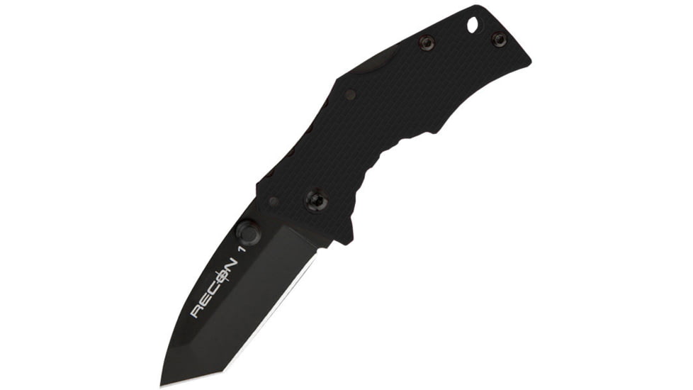 Cold Steel Micro Recon 1, Green Handle, Black Blade, Plain, NO 27TDSG