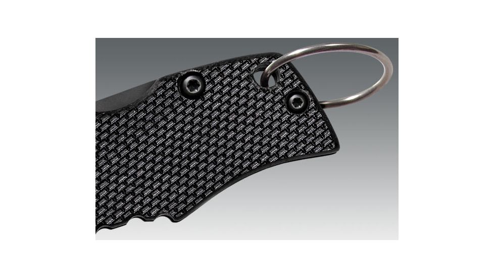 Cold Steel Micro Recon 1 Folding Knife, Japanese AUS 8A Stainless Steel w/Black Tuff-Ex Coating 2in Spear Point Blade, Griv-Ex Style G-10 Handle, CS-27TDS