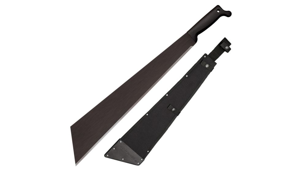 Cold Steel Slant Tip Machete, w/o Sheath, 1055 Carbon Steel with Black Baked-On Anti Rust Matte Finish, Black, 21 in, CS-97ST21
