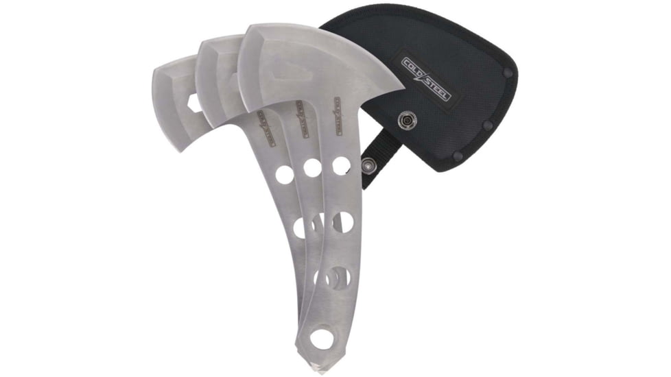 Cold Steel Throwing Axes / 5 Blade / 9 Overall / 420ss / Nylon Sheath 3 Pack - TH-50AX3PK