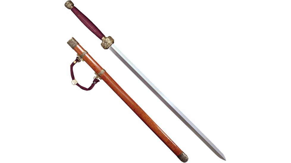 Cold Steel Two Handed Gim Sword, 35in, 1060 Carbon Steel Blade, Rosewood Handle, CS-88THG