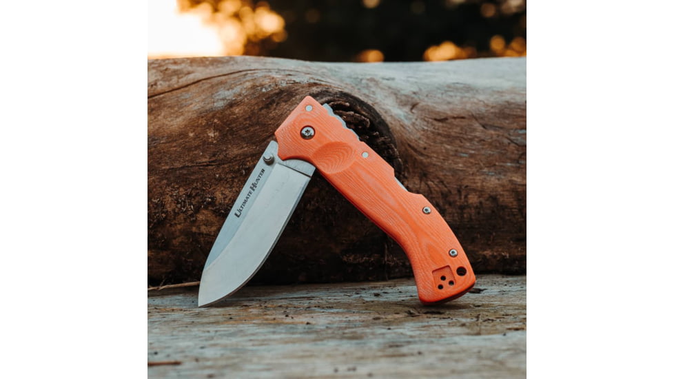 Cold Steel Ultimate Hunter, 3.5in Blade Length, American S35VN Steel Knife, Orange, CS-30URY