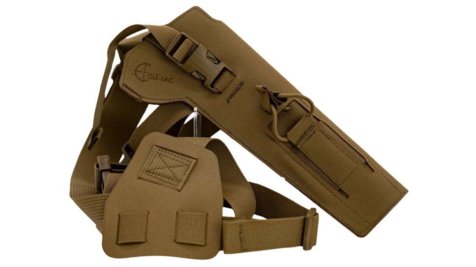 Cole-Tac Varmint Wrangler Chest Holster Left Hand, Chest Coyote Brown, VW202