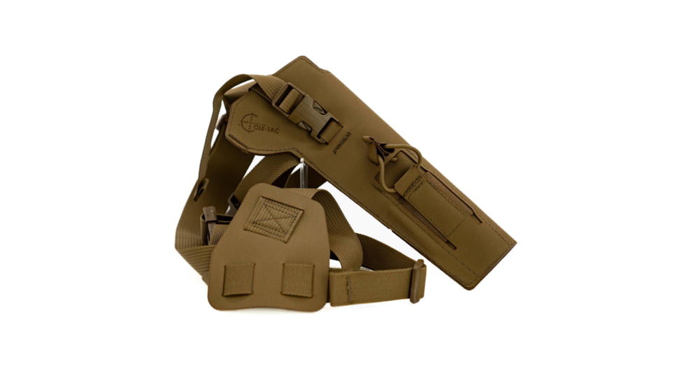 Cole-Tac Varmint Wrangler Chest Holster Right Hand, Coyote Brown, VW102