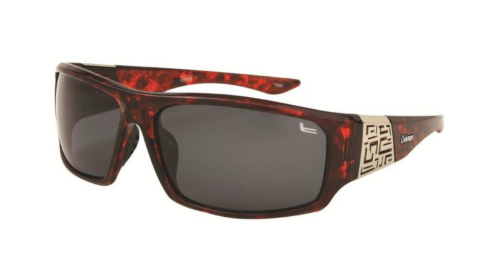 Coleman TR90 Fashion 6503 Polarized Sunglasses - Burgundy Tortoise Shell Frame, Smoke Lenses CC2 6503-C3