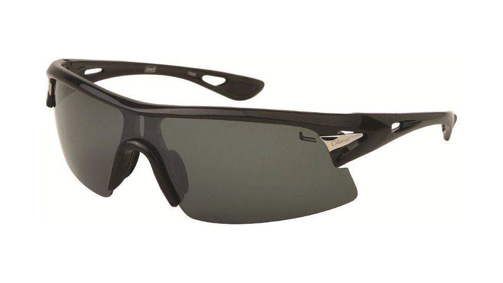 Coleman TR90 Sport 6501 Polarized Sunglasses - Black Frame, Smoke Lenses CC2 6501-C3