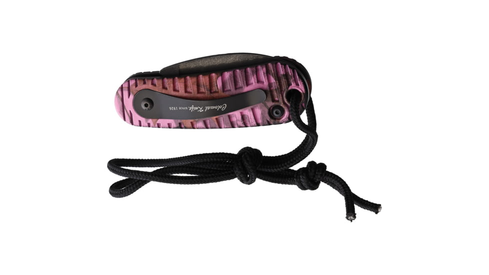 Colonial Auto CKC Series Automatic Folding Knives, 2in, Black Oxide Coated Stainless Blade, Pink Camo ABS Handle, 214