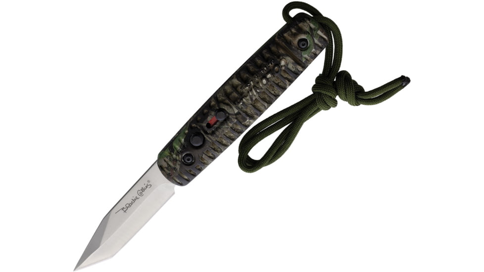 Colonial Auto Ranger Button Lock Automatic Folding Knives 2.75in, Satin Finish Stainless Tanto Blade, Mossy Oak Camo Polymer Handle, COL118