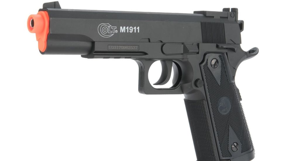 Colt 1911 Special Combat CO2 Powered Non-Blowback Airsoft Pistol, Black, Small, 180306