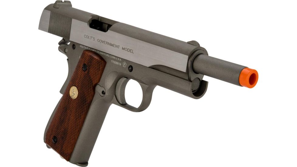 Colt Licensed 1911 MKIV Series 70 Full Metal CO2 Blowback Pistol, Classic, Stainless, Small, 180529