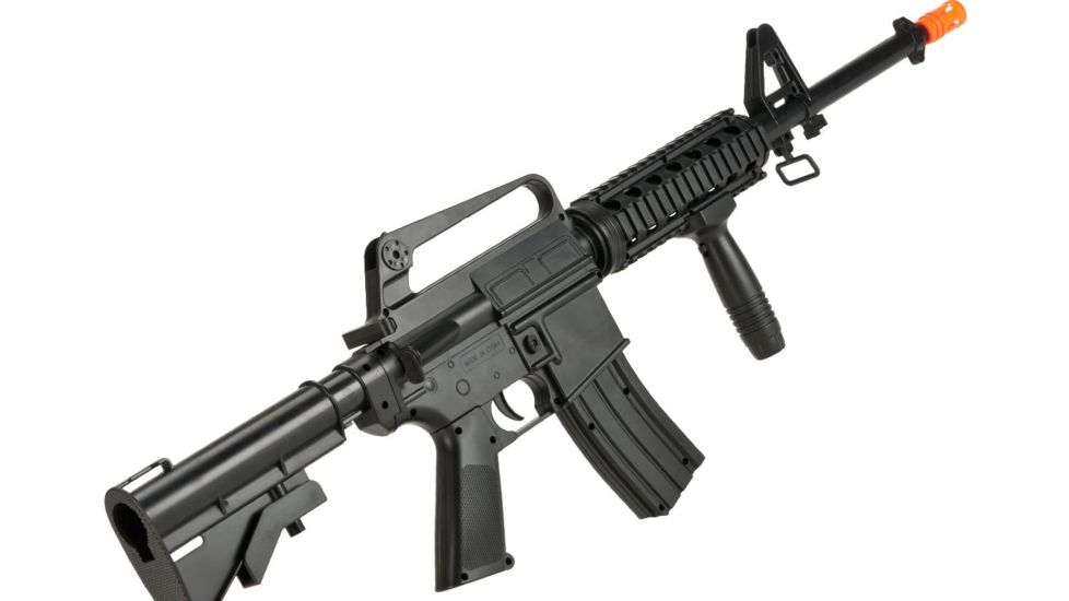 Colt Licensed M4 A1 RIS Spring Powered and 1911 Spring Pistol On Duty Kit, Black, Large, 180785