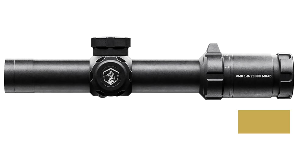 Colt Optics 1-8x28mm 34mm Rifle Scope, First Focal Plane, Colt HXT-28 MRAD Reticle, Coyote Tan, V108-102