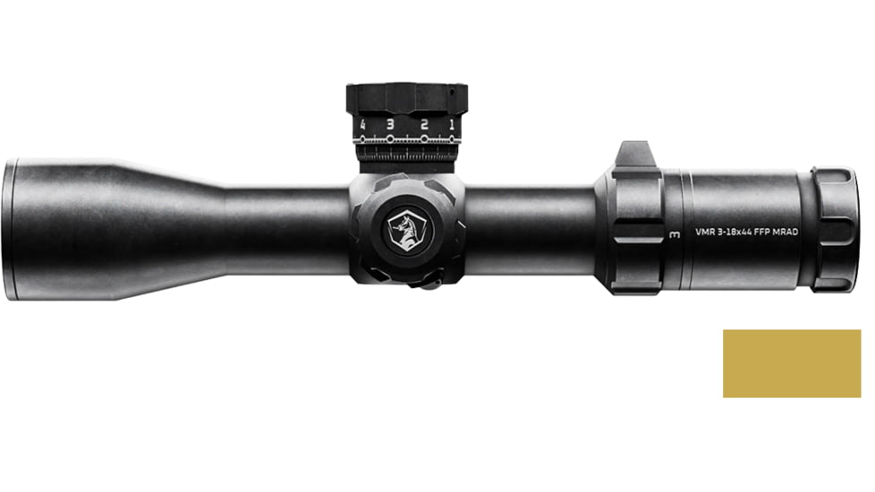 Colt Optics 3-18x44mm 34mm Rifle Scope, First Focal Plane, Colt HXT-58 MRAD Reticle, Coyote Tan, V209-102