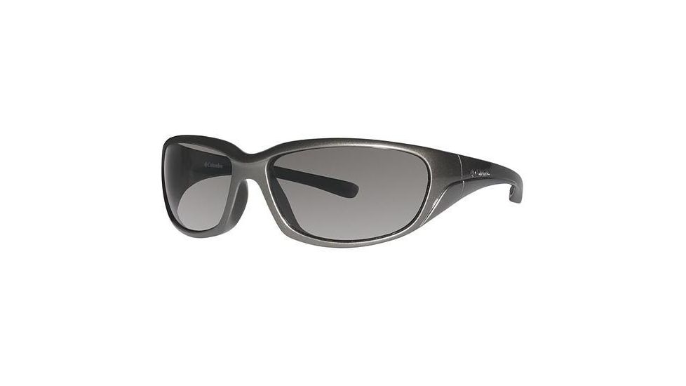 Columbia Great Wall Sunglasses - Frame Metallic Light Gunmetal/Shiny Black, Lens Color Grey, Size 60/15mm CBGRTWALLPZ610