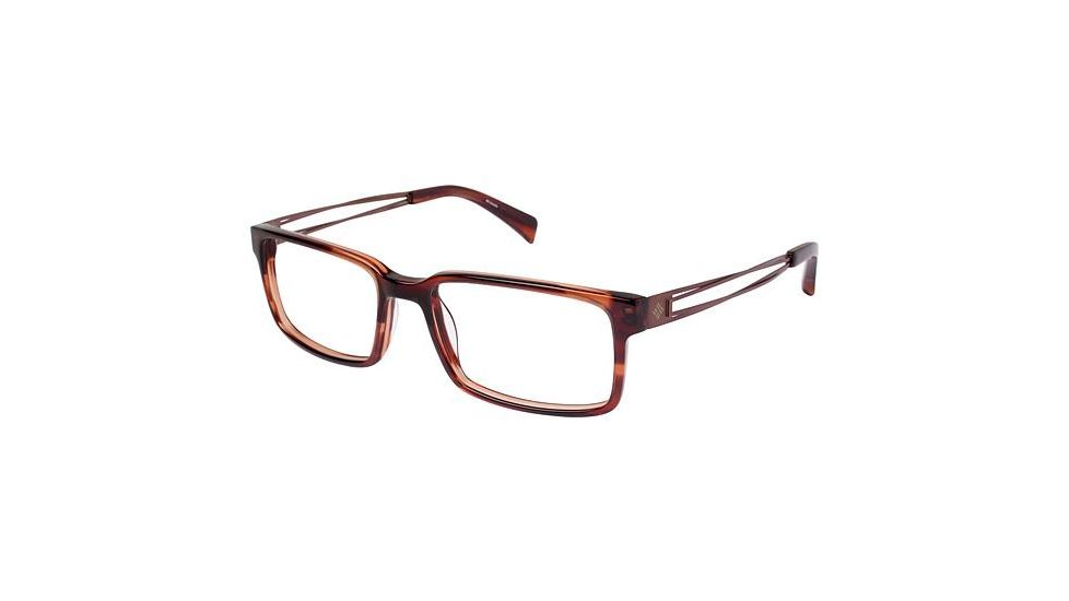 Columbia MCBRIDE Progressive Prescription Eyeglasses - Frame BROWN TORT, Size 54/17mm CBMCBRIDE01
