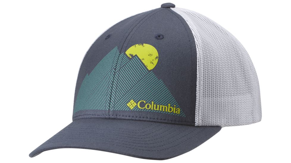Columbia Mesh Snap Back Hat-Zinc/Graphic Mountain-One Size