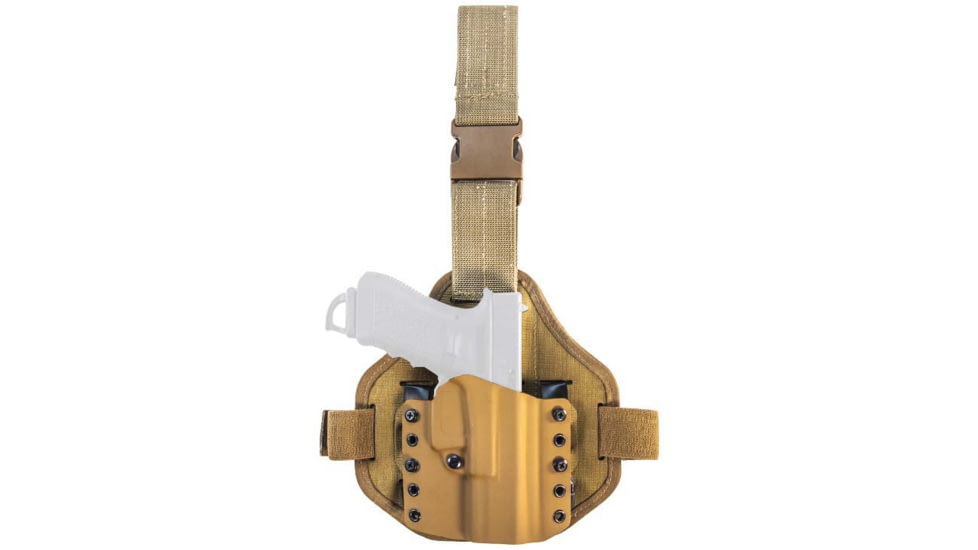 High Speed Gear Warrior Combo Single Point Drop Leg Holster, Sig P320 X-Five Full Size, Left Hand, Coyote Brown, 23183LCB