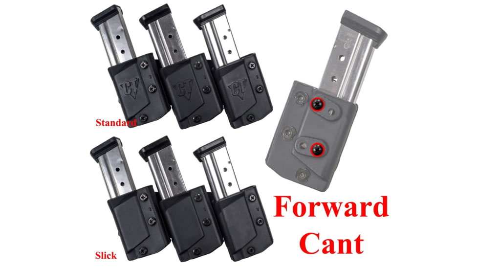 Comp-Tac Tri-Mag Pouch, Slick, Size 11 - Sig Sauer P365, P226 9/40, Springfield XD 9/40, Walther PPQ 9/40, Left Side Carry/Right Hand Shooter, Black, Mag Size 11, C62511SL0LBKN