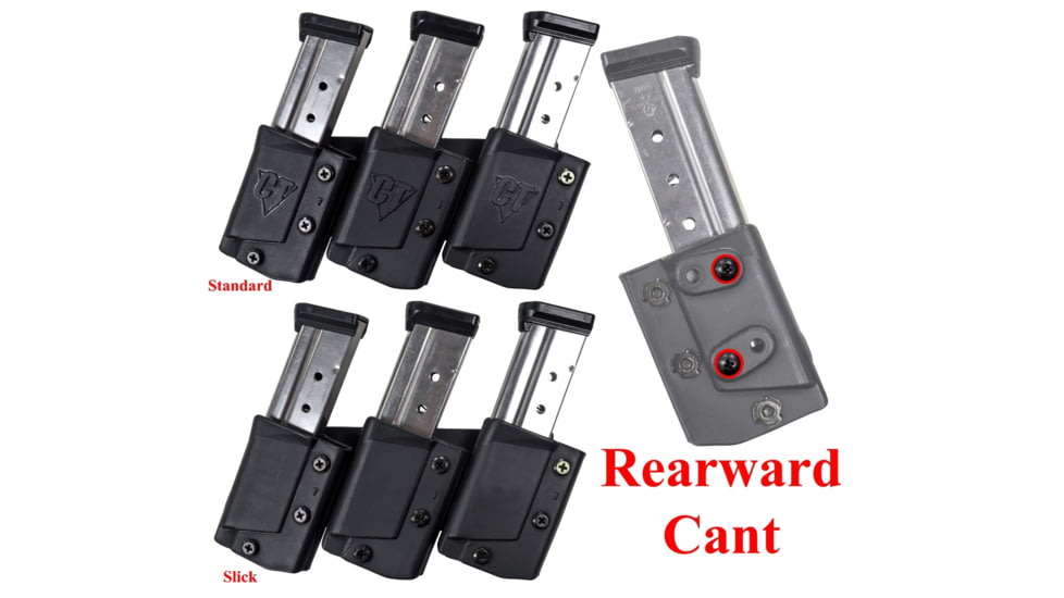 Comp-Tac Tri-Mag Pouch, Slick, Size 11 - Sig Sauer P365, P226 9/40, Springfield XD 9/40, Walther PPQ 9/40, Left Side Carry/Right Hand Shooter, Black, Mag Size 11, C62511SL0LBKN