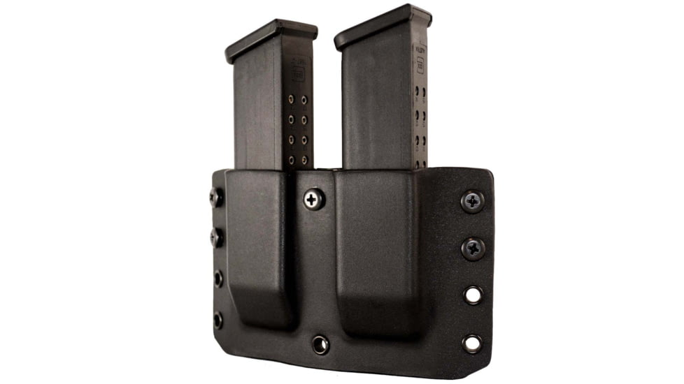 Comp-Tac Twin Warrior Mag Pouch OWB Kydex, Size 4 - Glock 9/40 Double Stack, .45 GAP, Black, C70904000NBKN
