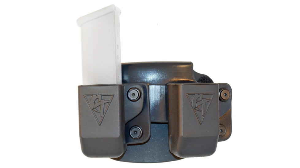 CompTac Twin Paddle Mag OWB Kydex , Black , Left, Glock 9/40 Double Stack, .45 GAP, C62404000LBKN