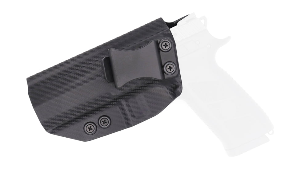 Rounded IWB KYDEX Holster, CZ P-09, Left Hand, Carbon Fiber, CZU-P09-CF-LH-VAR